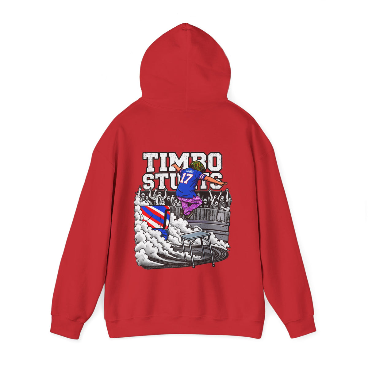 Hooded Sweatshirt TimboStunts Table Jump Front & Back