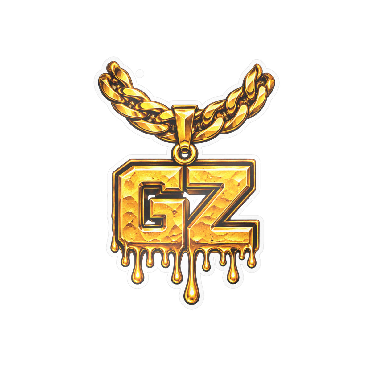 Kiss-Cut Vinyl GoldZilla Bling Slap Sticker