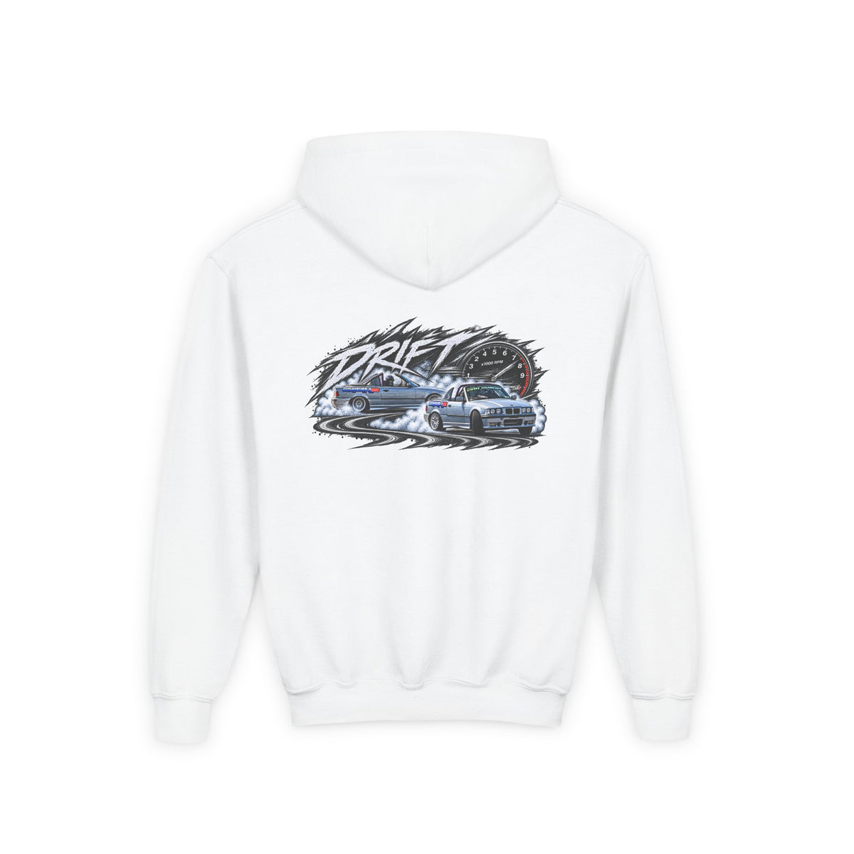 Youth Hoodie – Austin Valentine Drift Front & Back