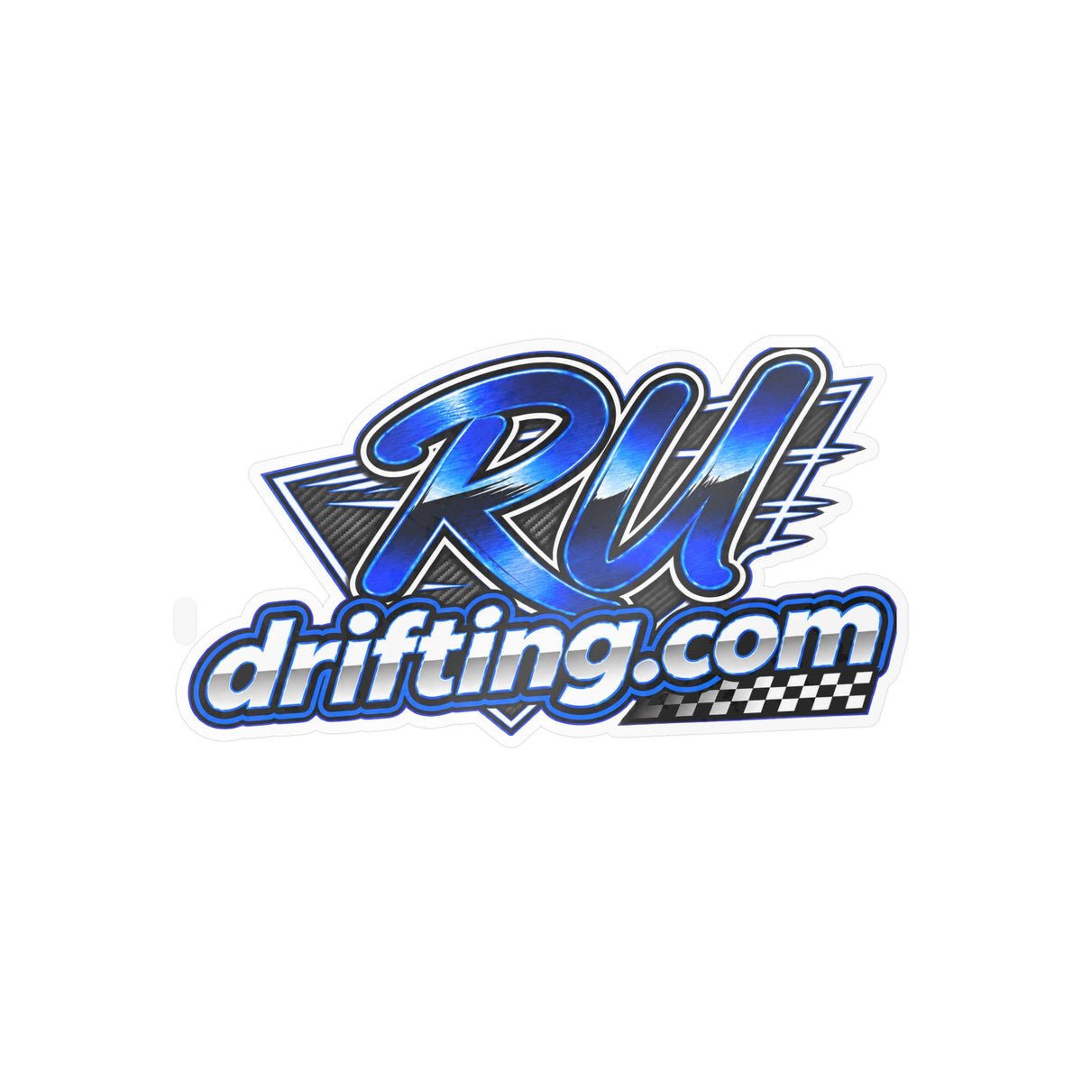 Kiss-Cut Vinyl Decals RU drifting Blue
