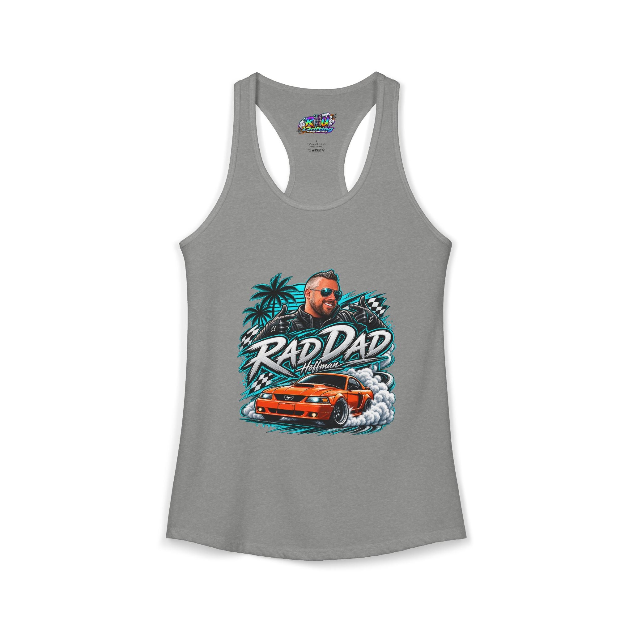 Women's Ideal Racerback Tank-Rad Dad Hoffman