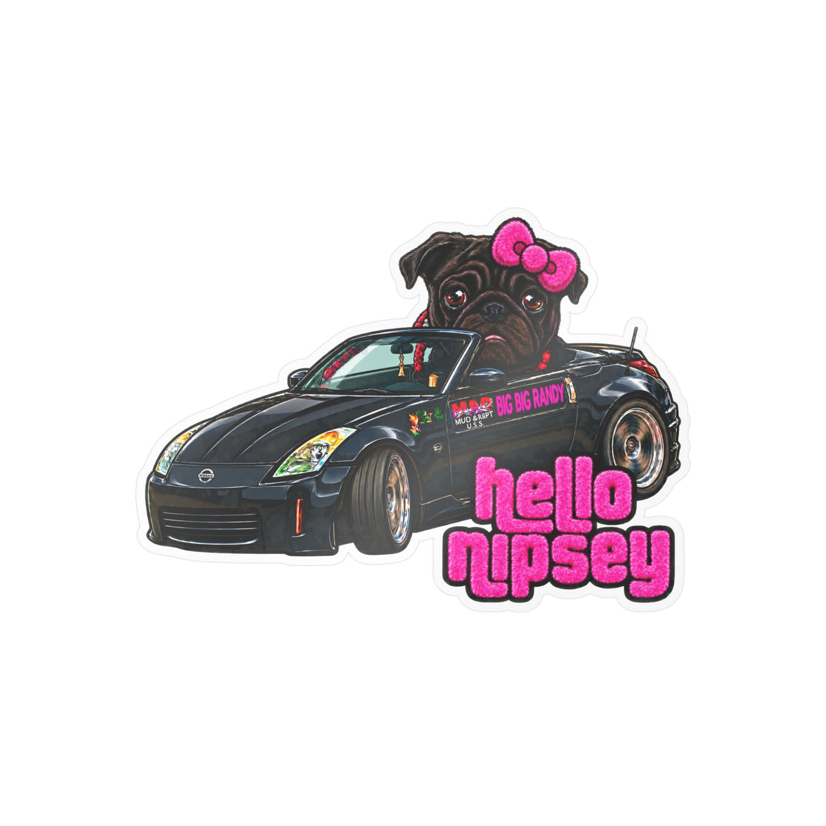 Kiss-Cut Big Big Randy Hello Nipsey Sticker