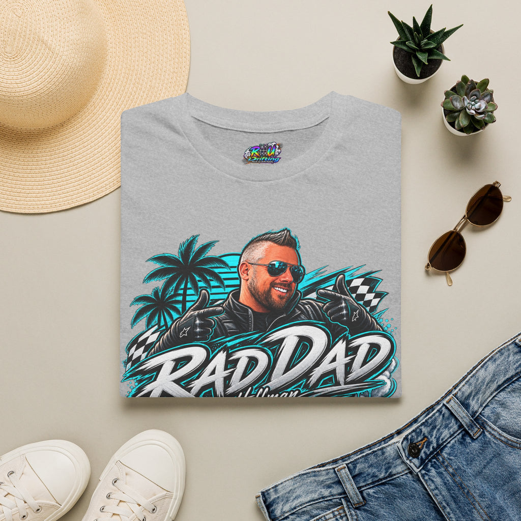 Rad Dad Graphic T-Shirt — Car & Palm Beach Tee for Cool Dads