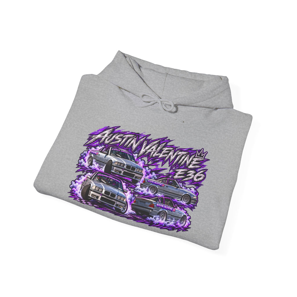 Hooded Sweatshirt Austin Valentine Front Purple
