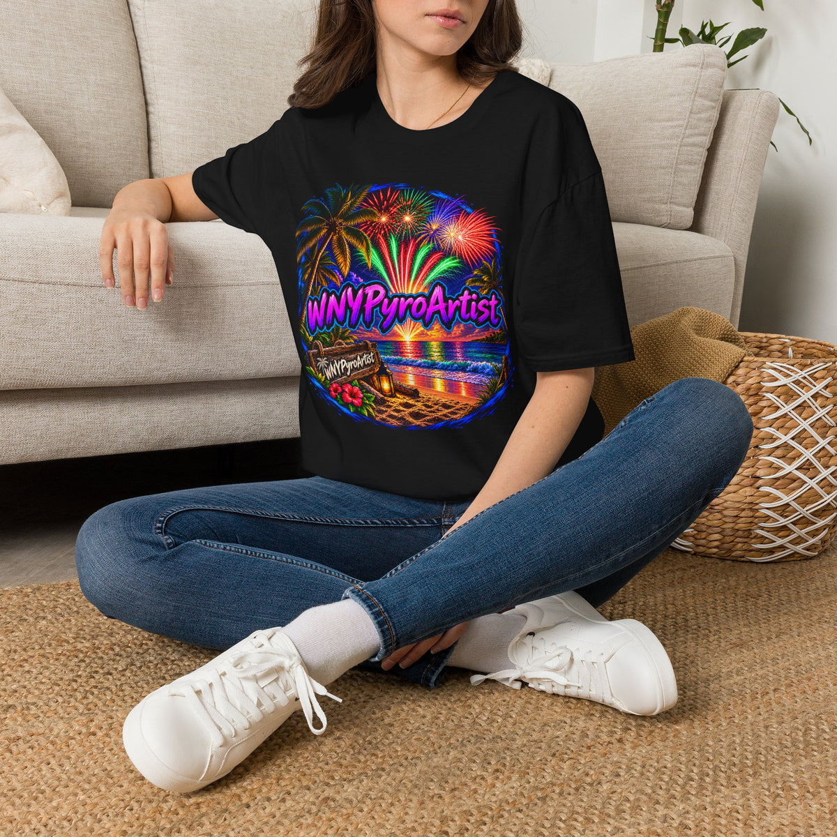 Unisex Softstyle T-Shirt WNYPyroArtist PyroPaul water