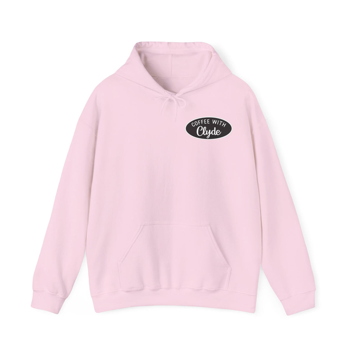 HOODIE Coffee with Clyde Front & Back
