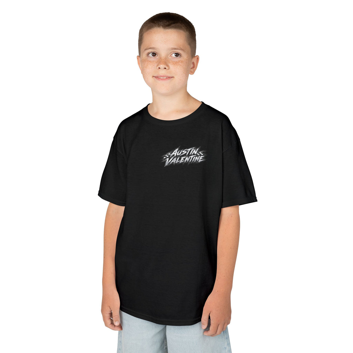 Kids Tee — Austin Valentine Front and Back