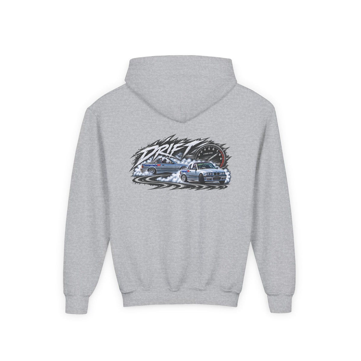 Youth Hoodie – Austin Valentine Drift Front & Back