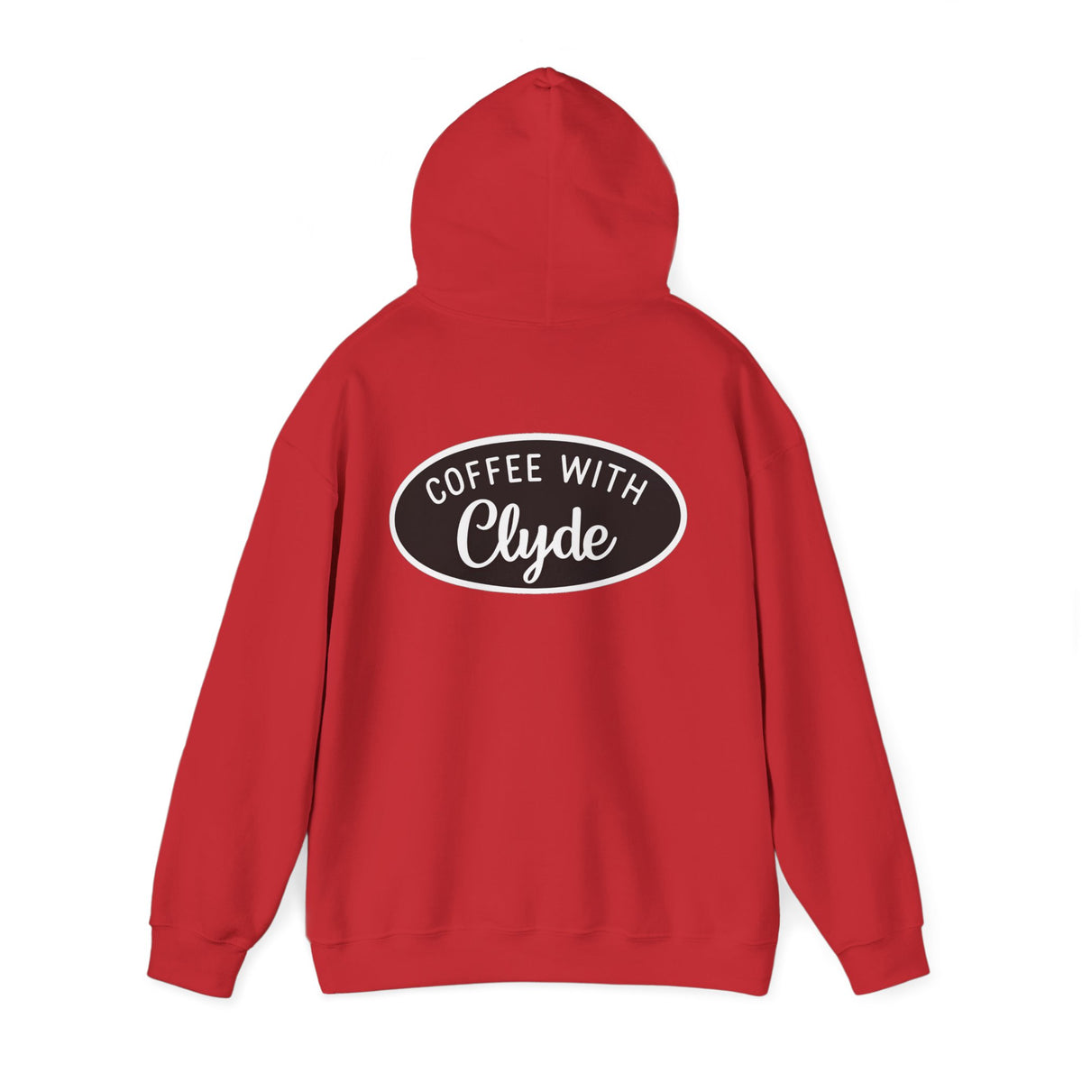 HOODIE Coffee with Clyde Front & Back