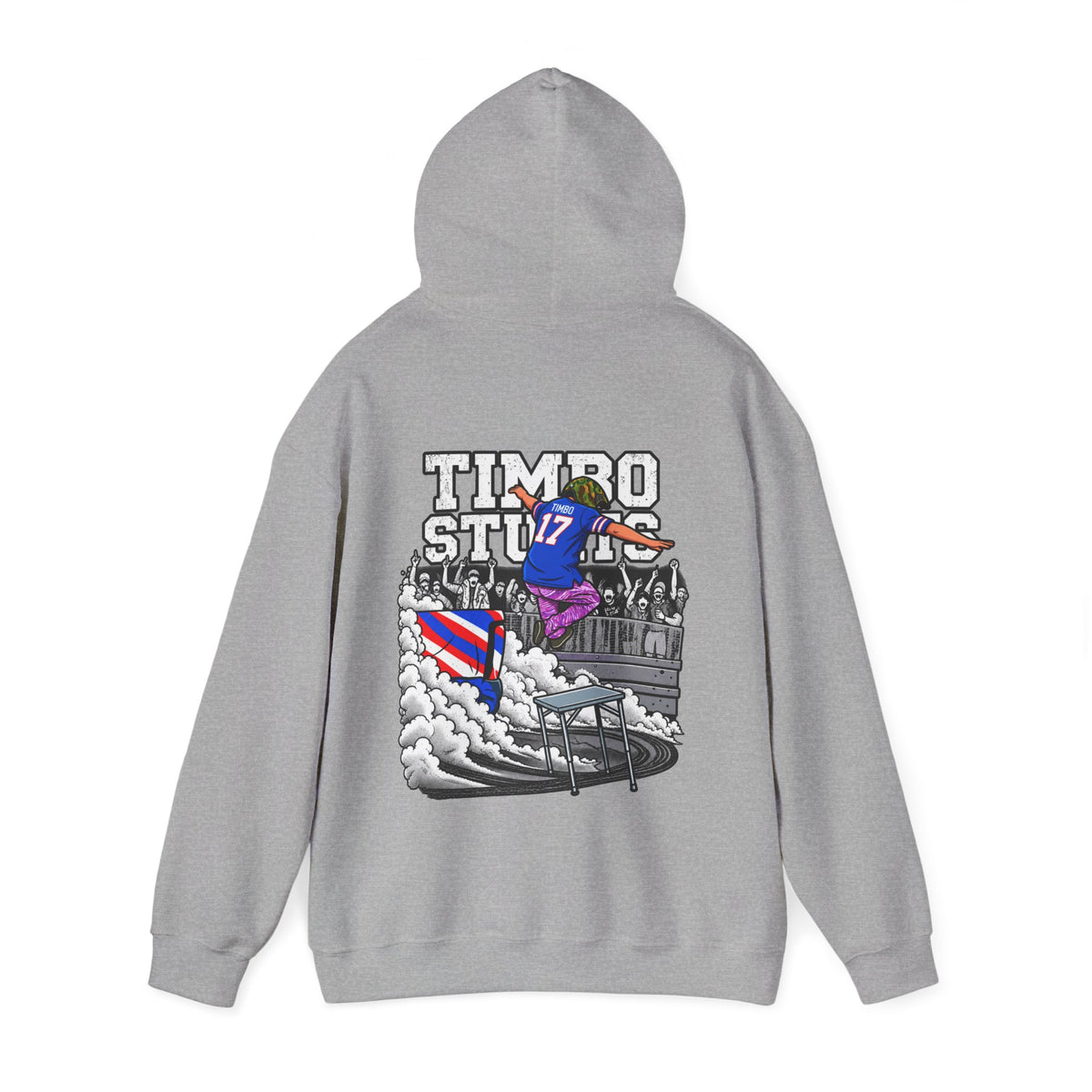 Hooded Sweatshirt TimboStunts Table Jump Front & Back
