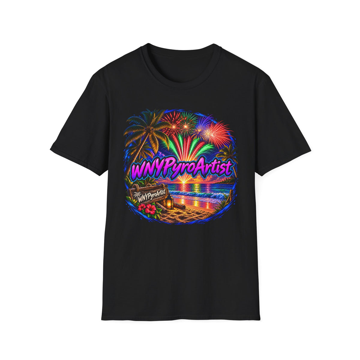 Unisex Softstyle T-Shirt WNYPyroArtist PyroPaul water