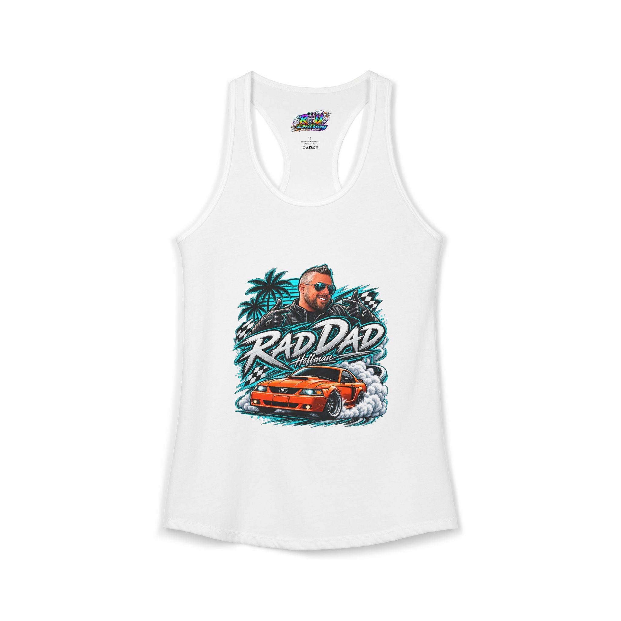 Women's Ideal Racerback Tank-Rad Dad Hoffman