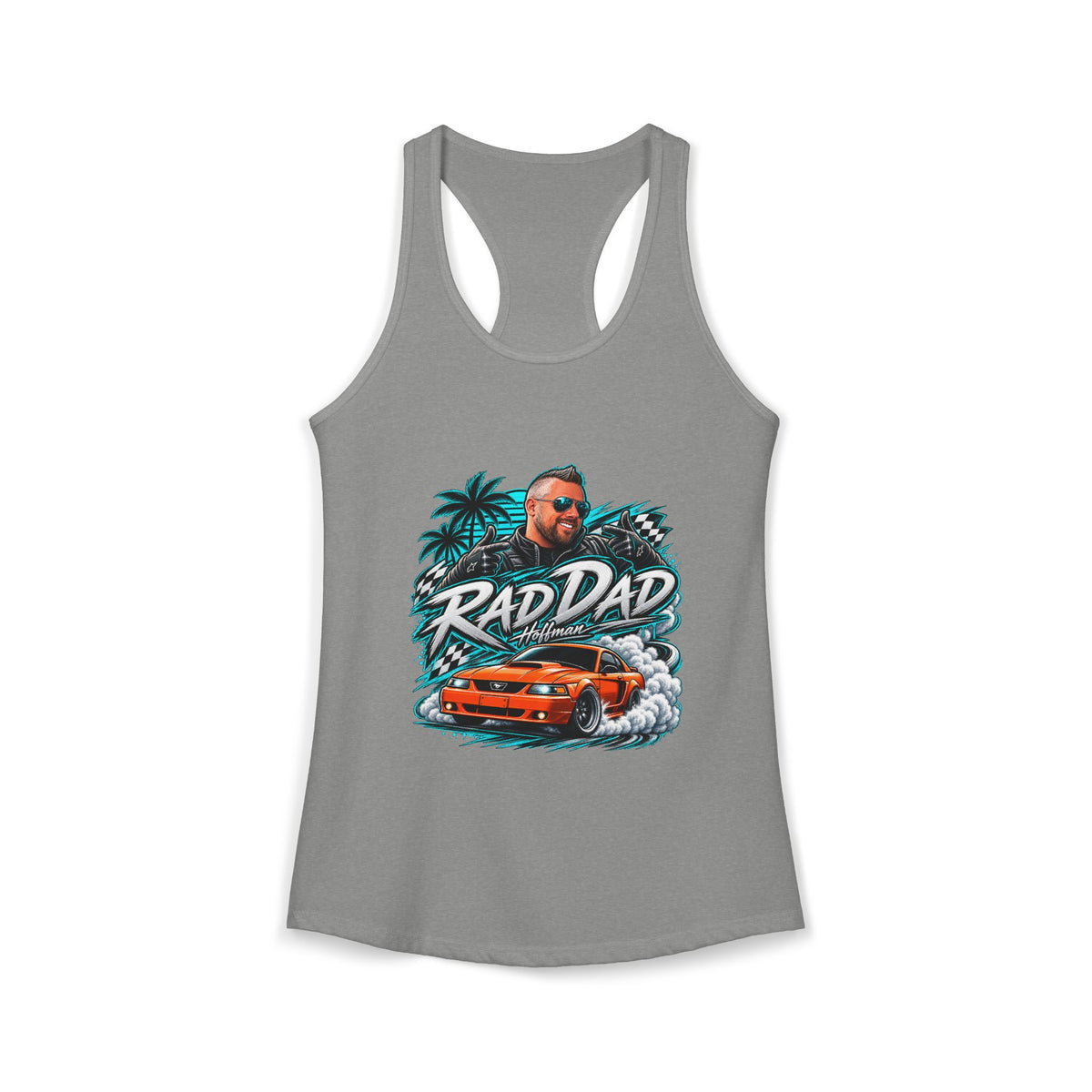 Women's Ideal Racerback Tank-Rad Dad Hoffman