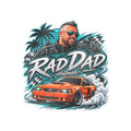 Kiss-Cut Rad Dad Palms Slap Sticker