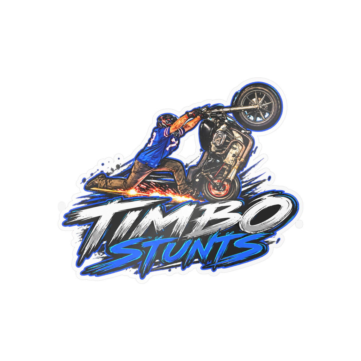 Kiss-Cut Vinyl TimboStunts Knee Scrape Slap Sticker