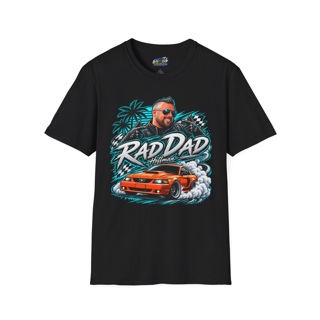 Rad Dad Graphic T-Shirt — Car & Palm Beach Tee for Cool Dads