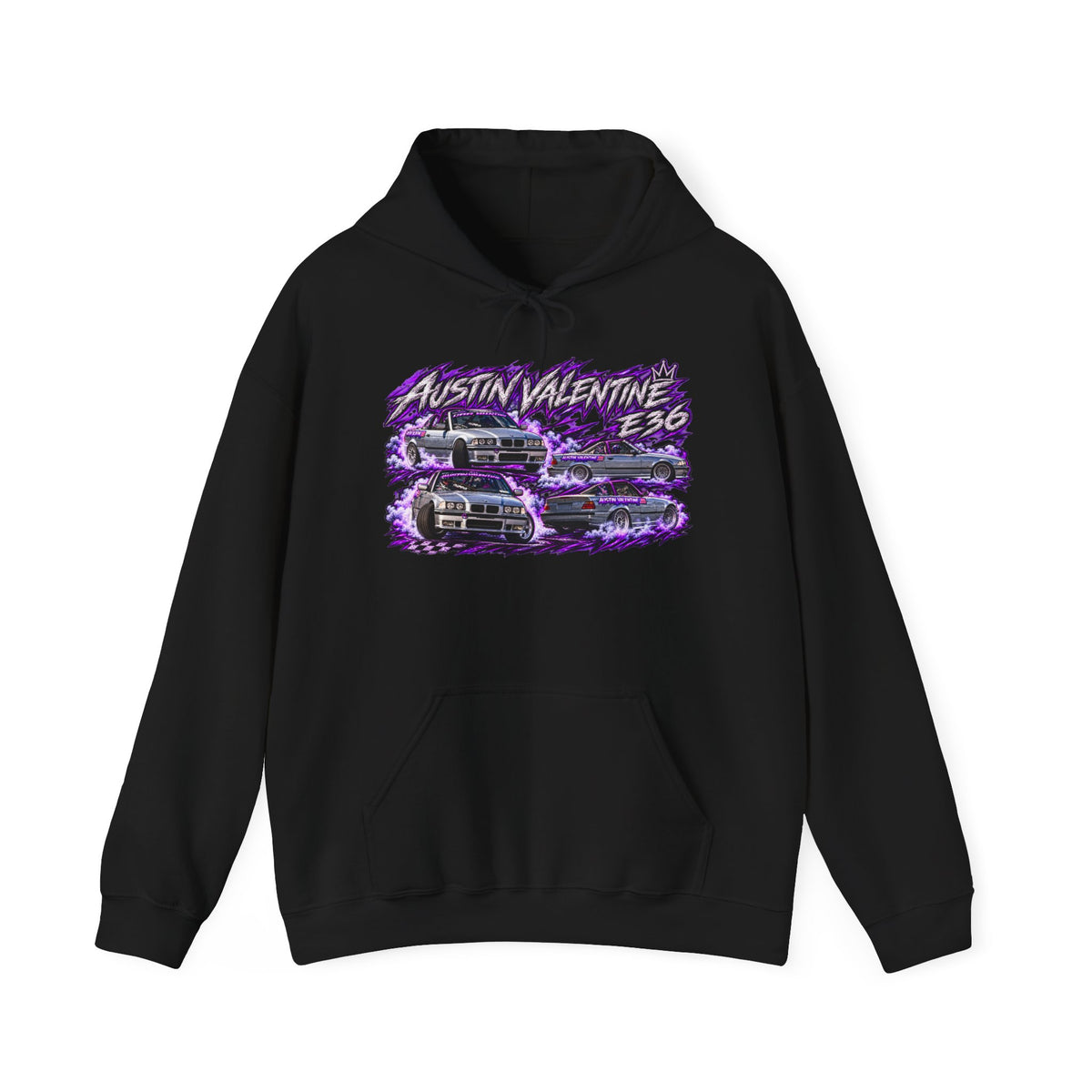 Hooded Sweatshirt Austin Valentine Front Purple