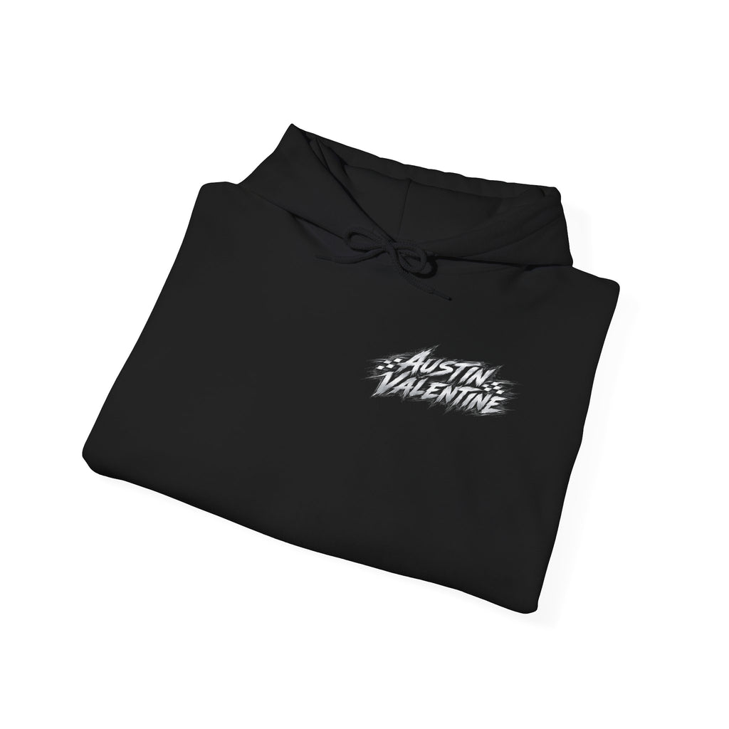 Unisex Heavy Blend™ Hooded Sweatshirt Austin Valentine Drift Front & Back