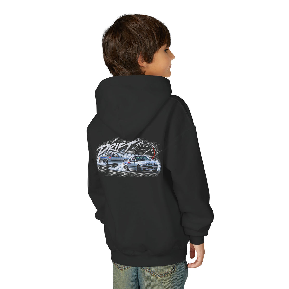 Youth Hoodie – Austin Valentine Drift Front & Back
