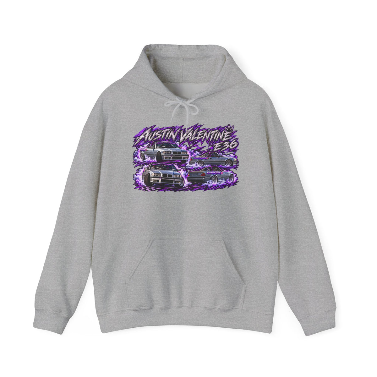 Hooded Sweatshirt Austin Valentine Front Purple