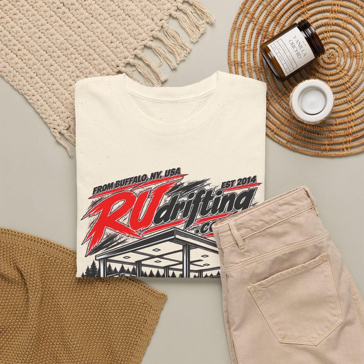 Drift Racing Tee — RUdrifting.com Red Car Track Graphic Shirt Hoff Limits