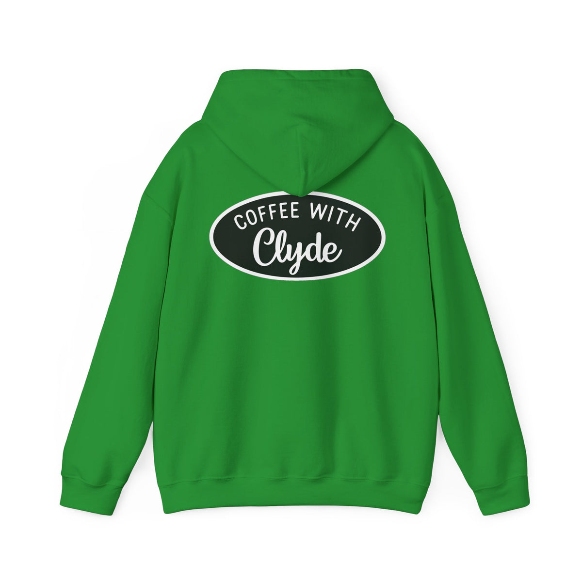 HOODIE Coffee with Clyde Front & Back