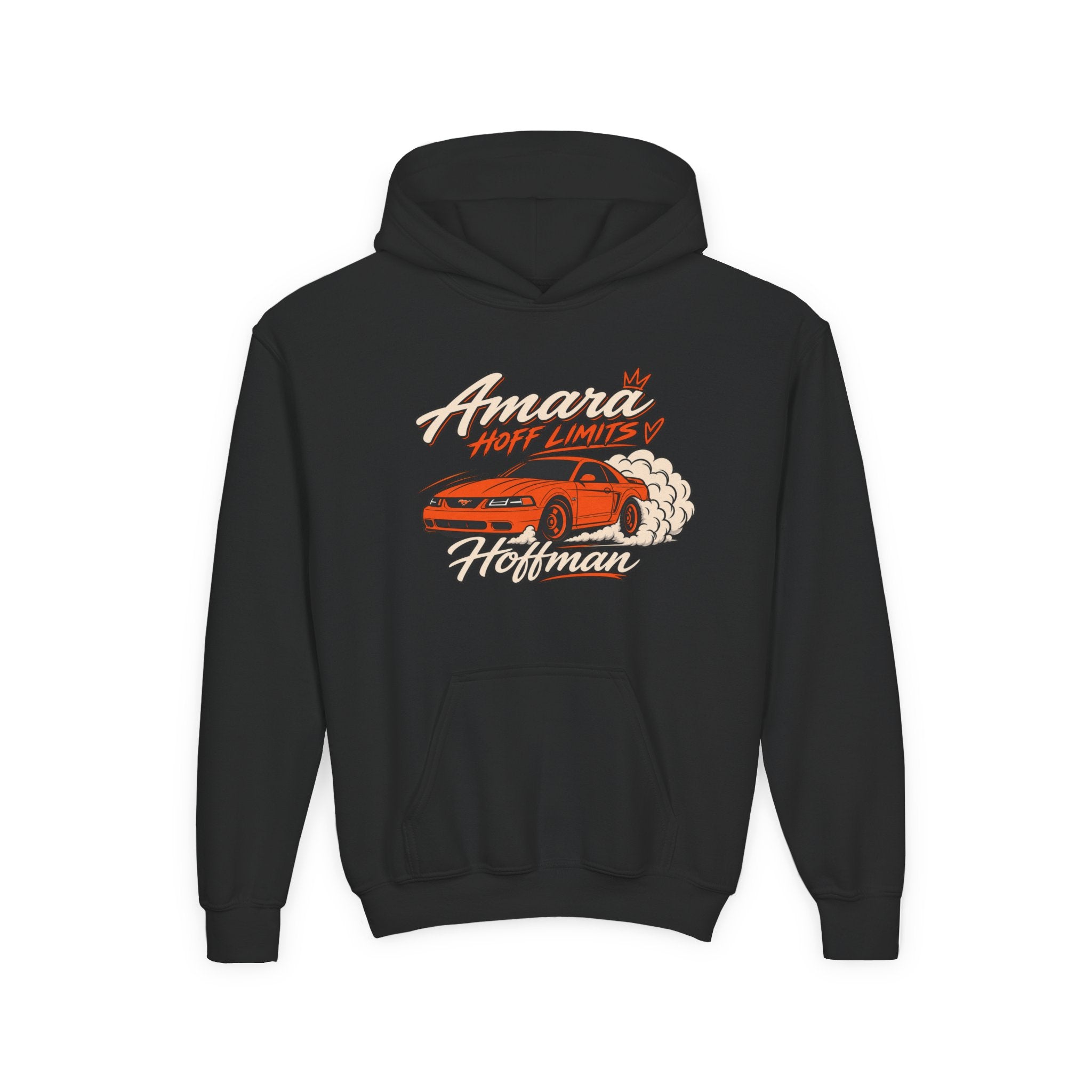Youth Racing Car Hoodie — "Amara Hoff Limits" Retro