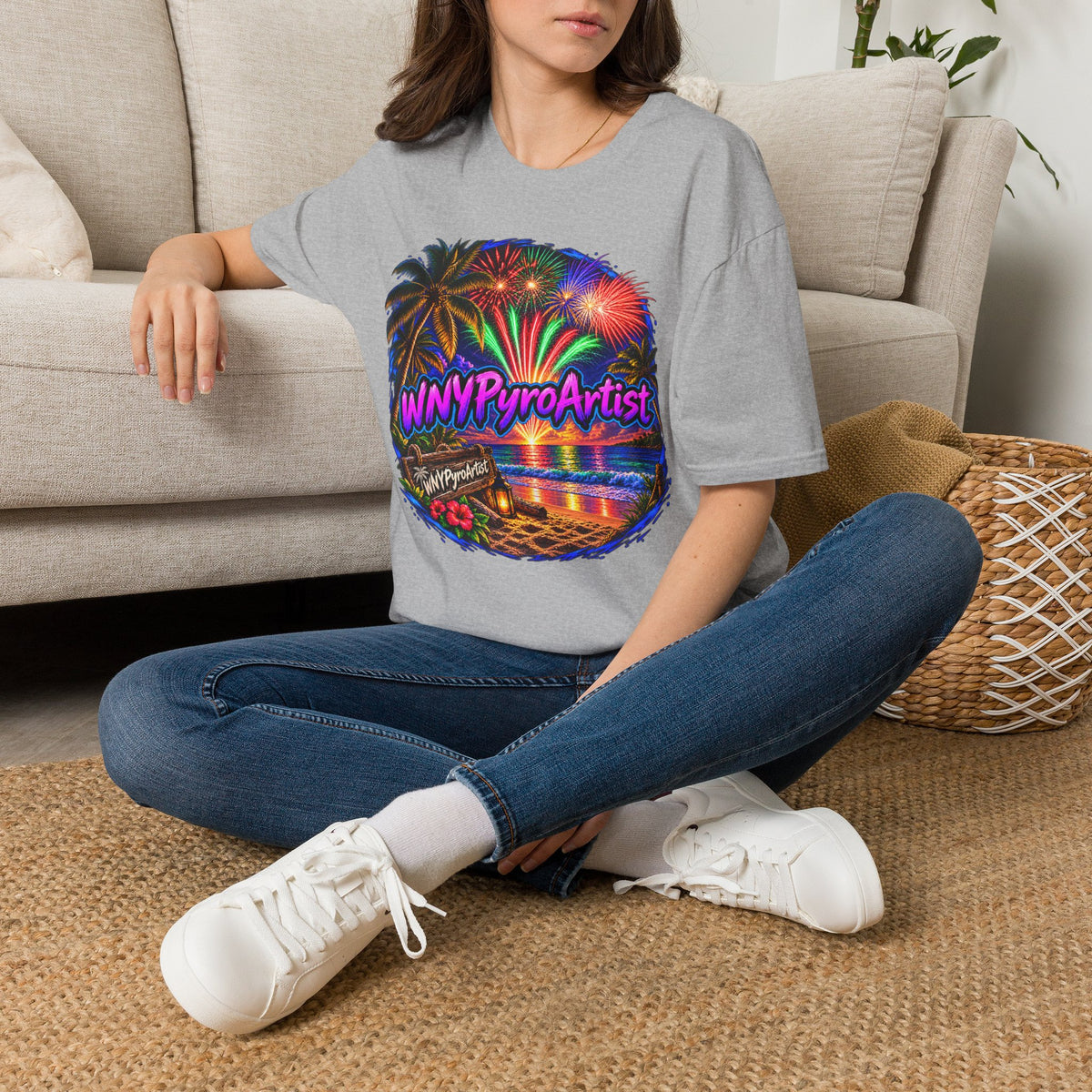 Unisex Softstyle T-Shirt WNYPyroArtist PyroPaul water