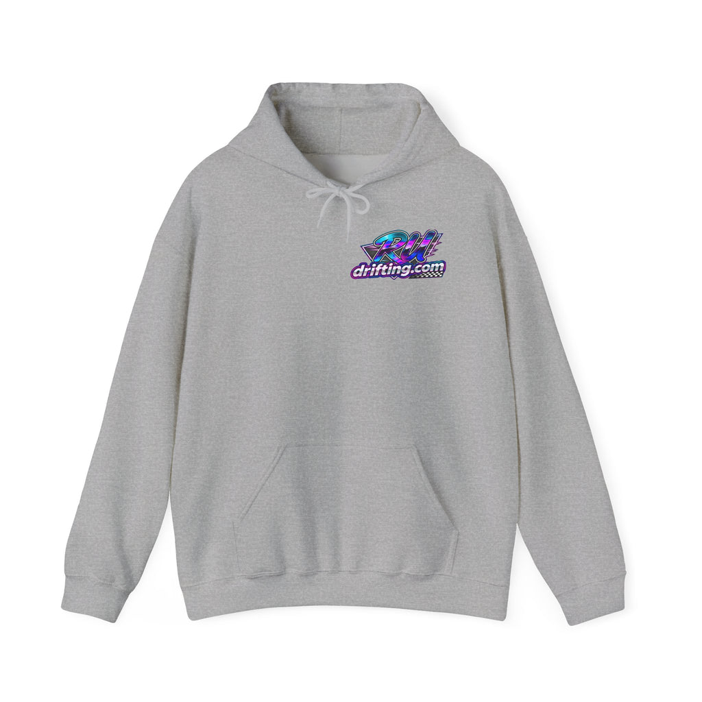 Heavy Blend™ Hooded Sweatshirt Alex Hoff the Wall Gas Station Front & Back