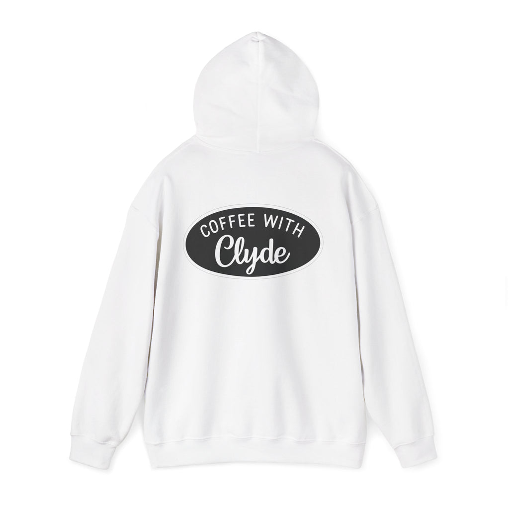 HOODIE Coffee with Clyde Front & Back