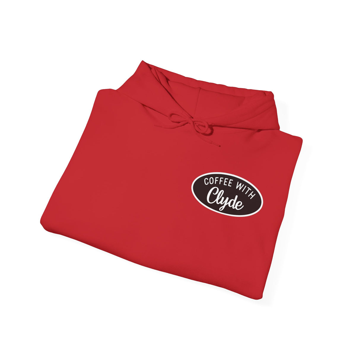 HOODIE Coffee with Clyde Front & Back