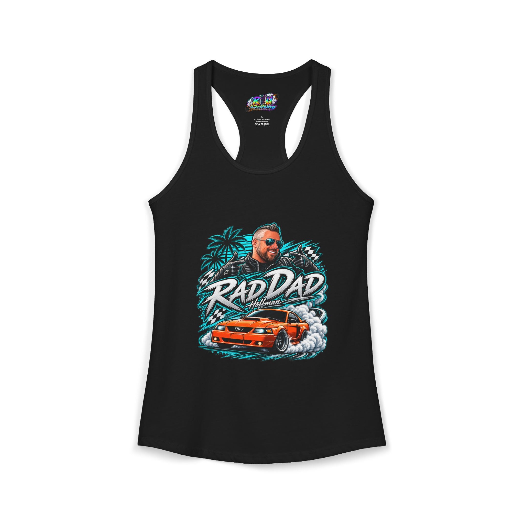 Women's Ideal Racerback Tank-Rad Dad Hoffman