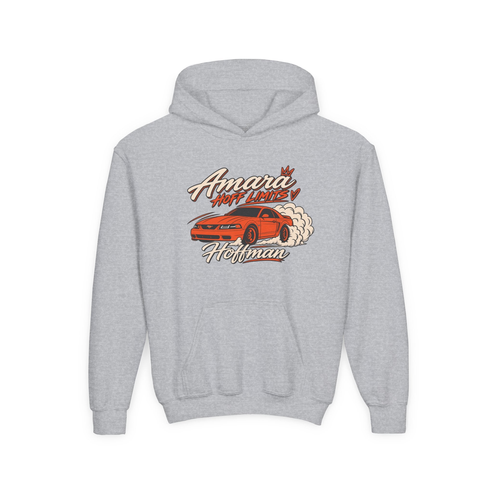 Youth Racing Car Hoodie — "Amara Hoff Limits" Retro