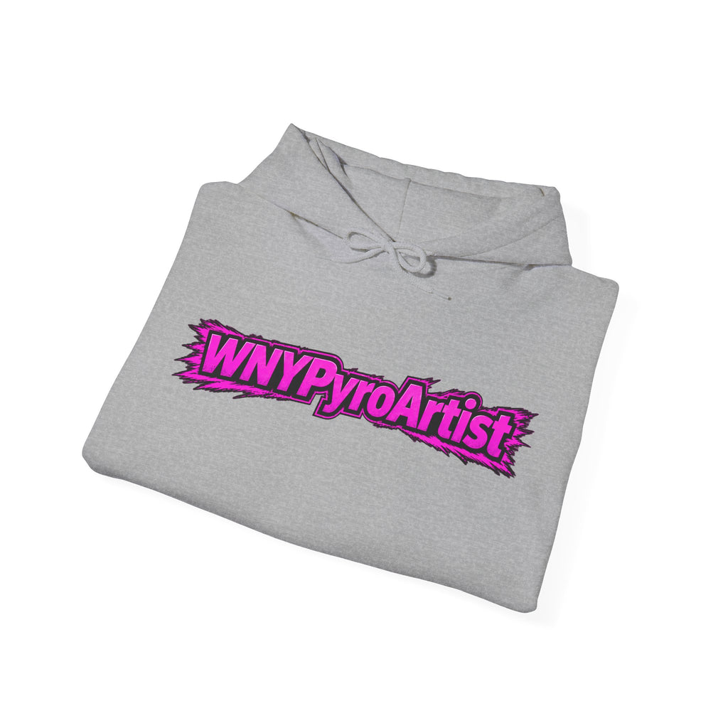 Hooded Sweatshirt WNYPyroArtist Car and Fireworks Front & Back