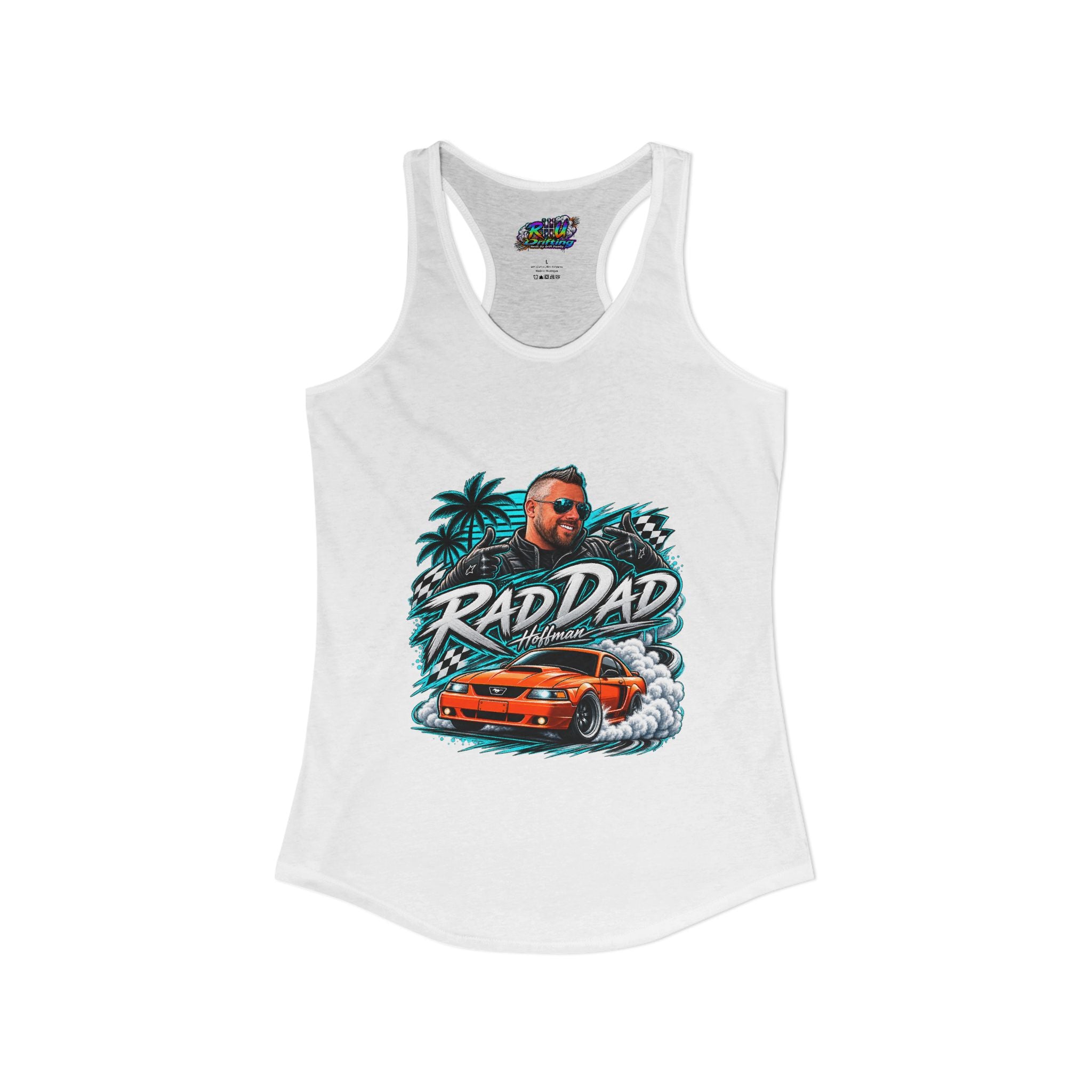 Women's Ideal Racerback Tank-Rad Dad Hoffman