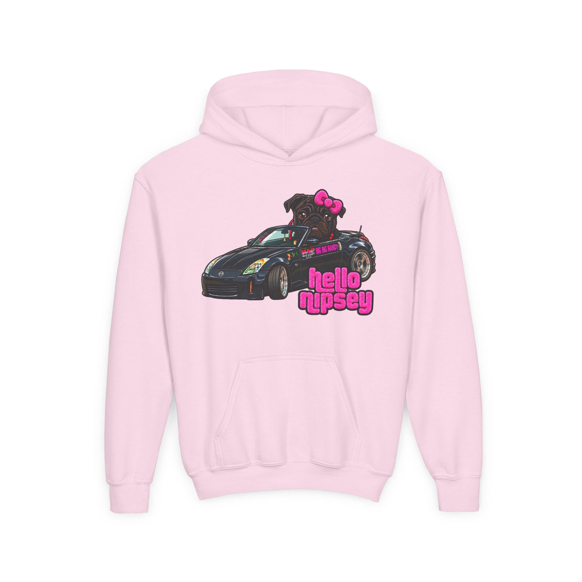 Youth Hoodie Big Big Randy Hello Nipsey Hoodie Front Only