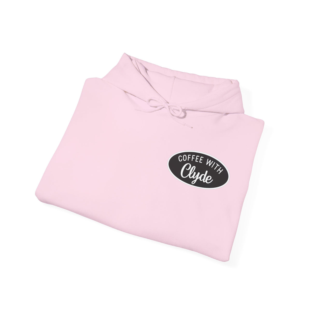HOODIE Coffee with Clyde Front & Back