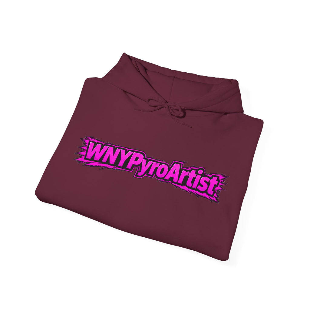 Hooded Sweatshirt WNYPyroArtist Car and Fireworks Front & Back