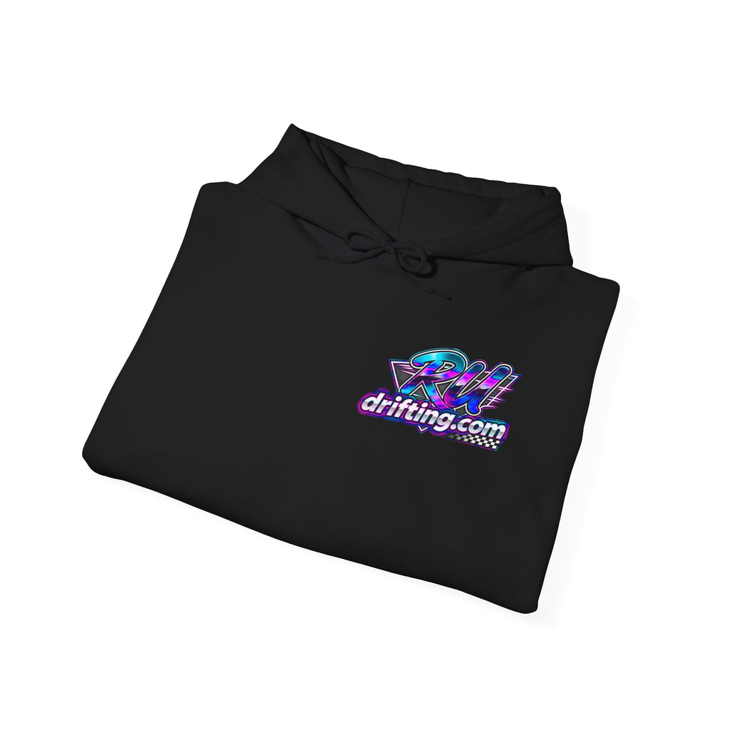 Heavy Blend™ Hooded Sweatshirt Alex Hoff the Wall Gas Station Front & Back
