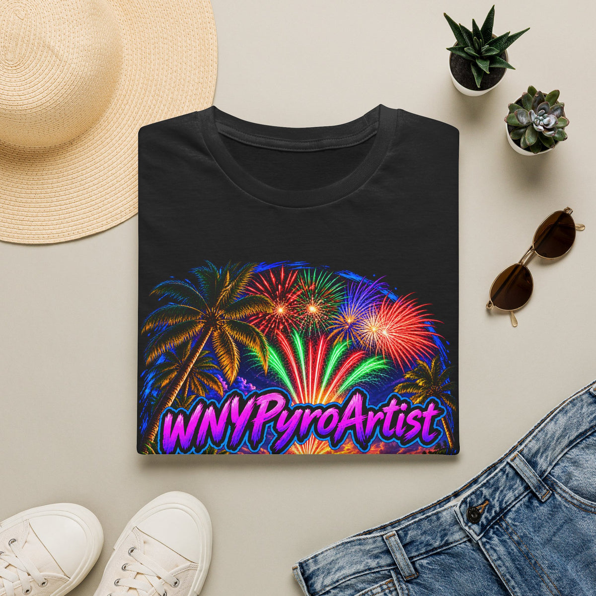 Unisex Softstyle T-Shirt WNYPyroArtist PyroPaul water