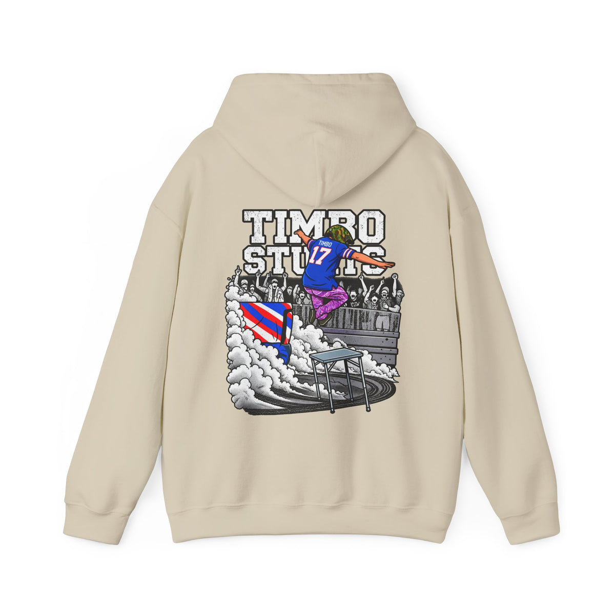 Hooded Sweatshirt TimboStunts Table Jump Front & Back