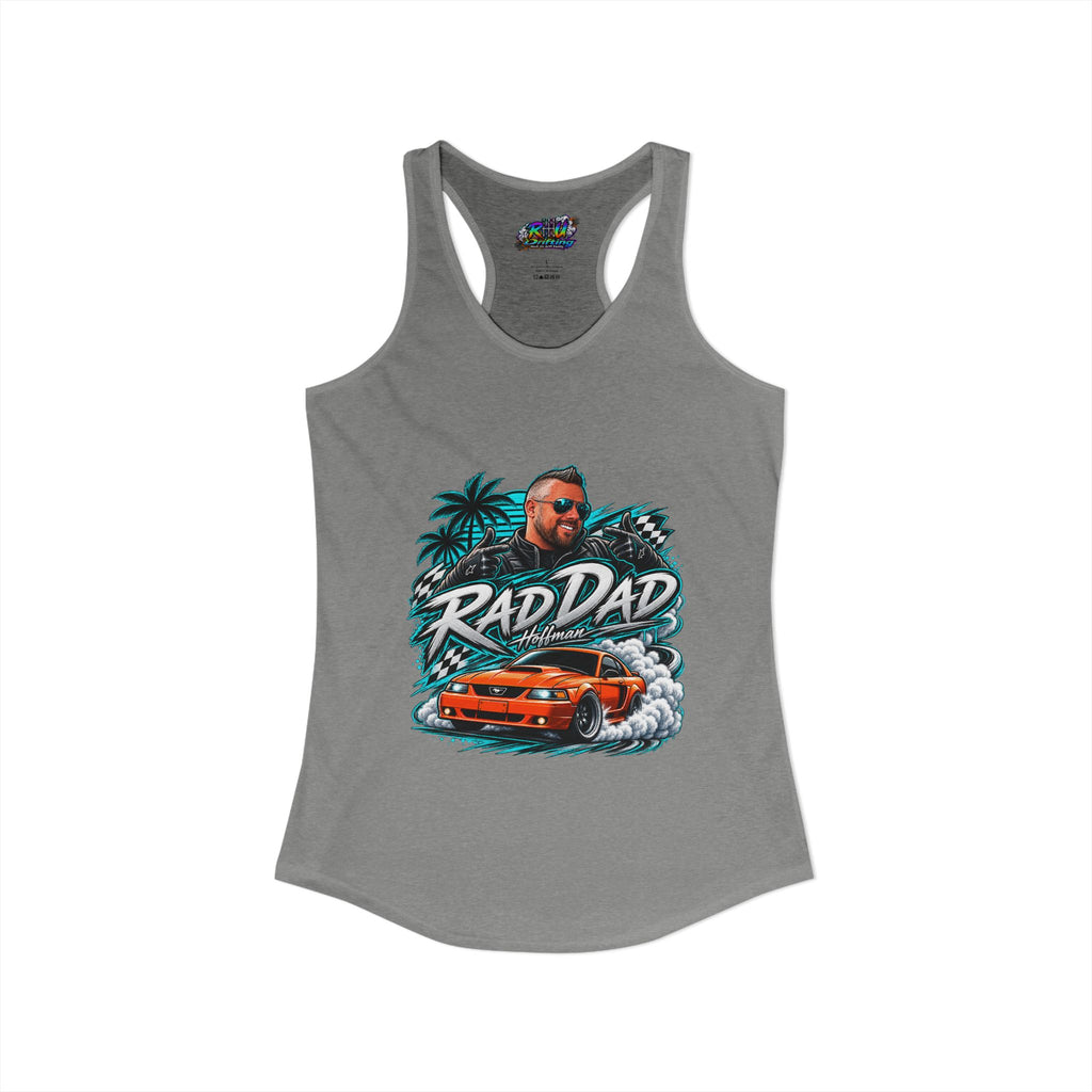 Women's Ideal Racerback Tank-Rad Dad Hoffman