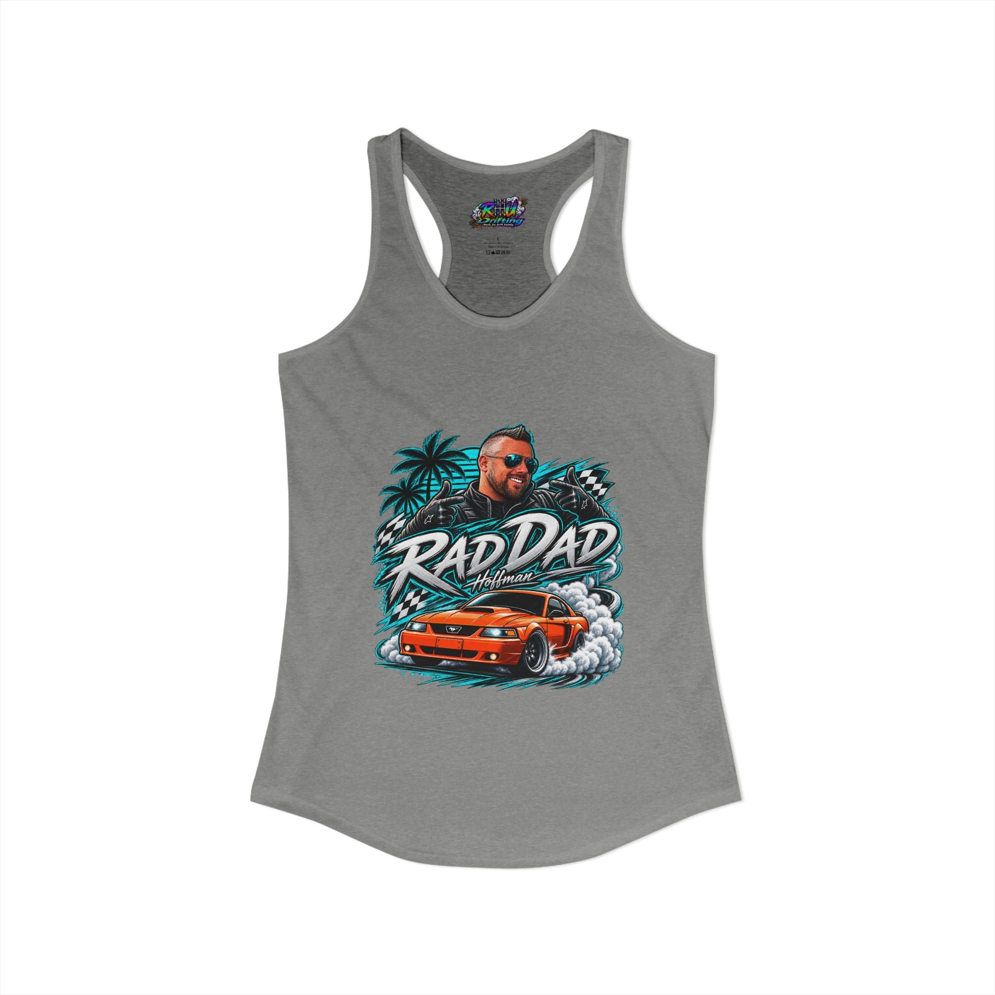 Women's Ideal Racerback Tank-Rad Dad Hoffman