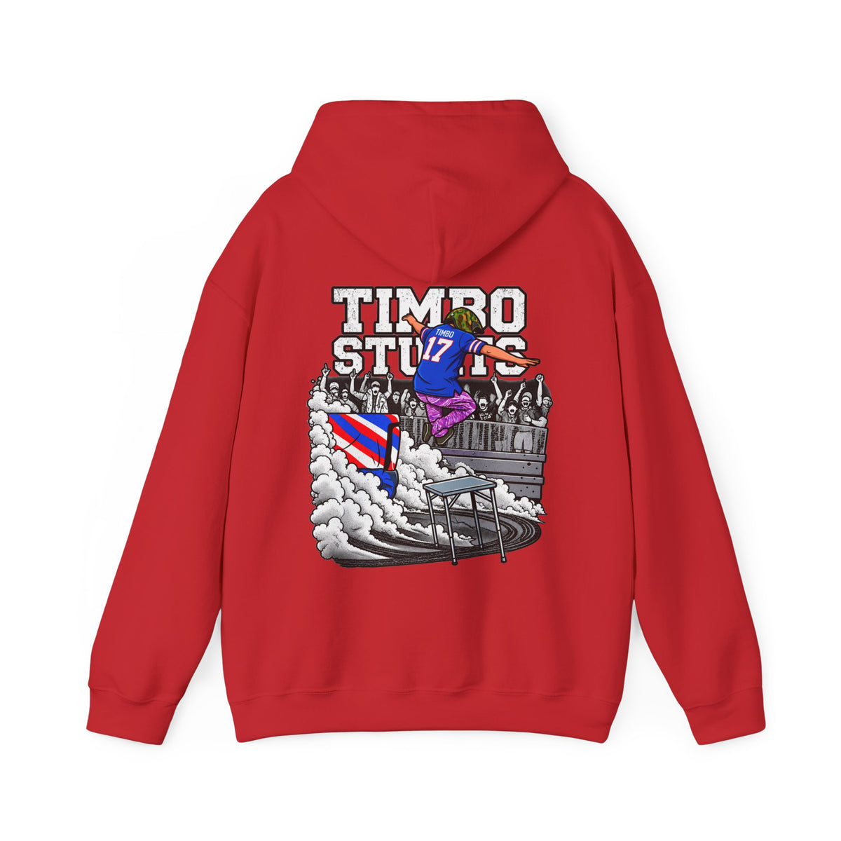 Hooded Sweatshirt TimboStunts Table Jump Front & Back