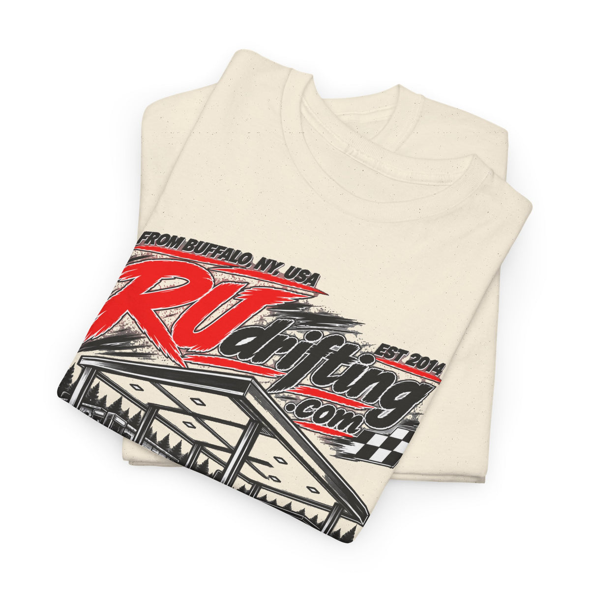 Drift Racing Tee — RUdrifting.com Red Car Track Graphic Shirt Hoff Limits