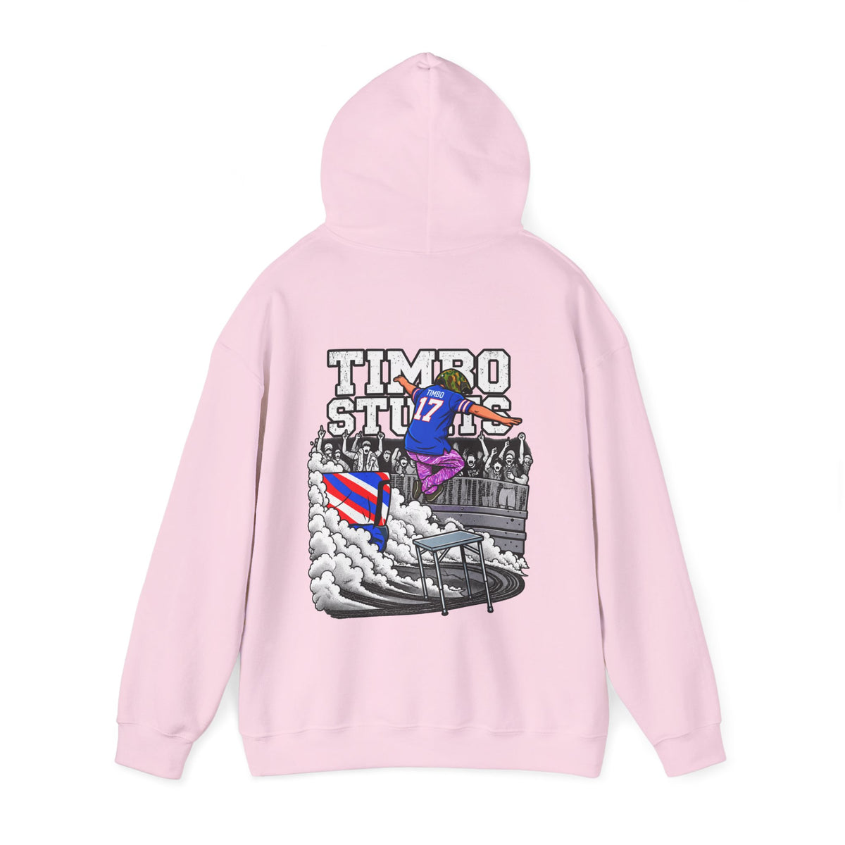 Hooded Sweatshirt TimboStunts Table Jump Front & Back
