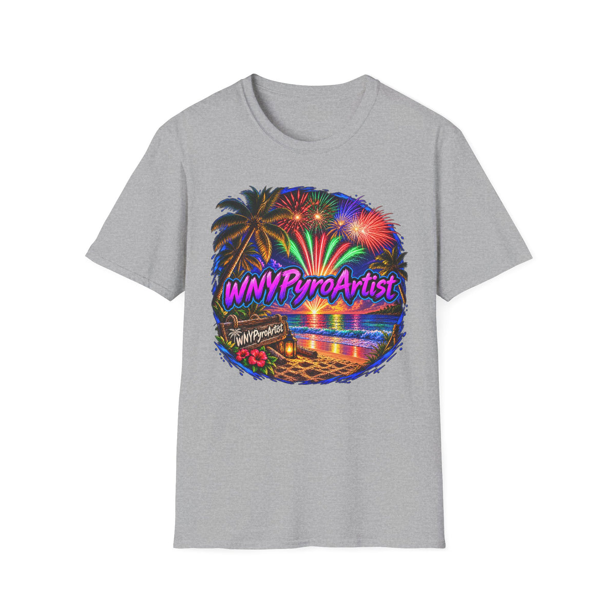 Unisex Softstyle T-Shirt WNYPyroArtist PyroPaul water