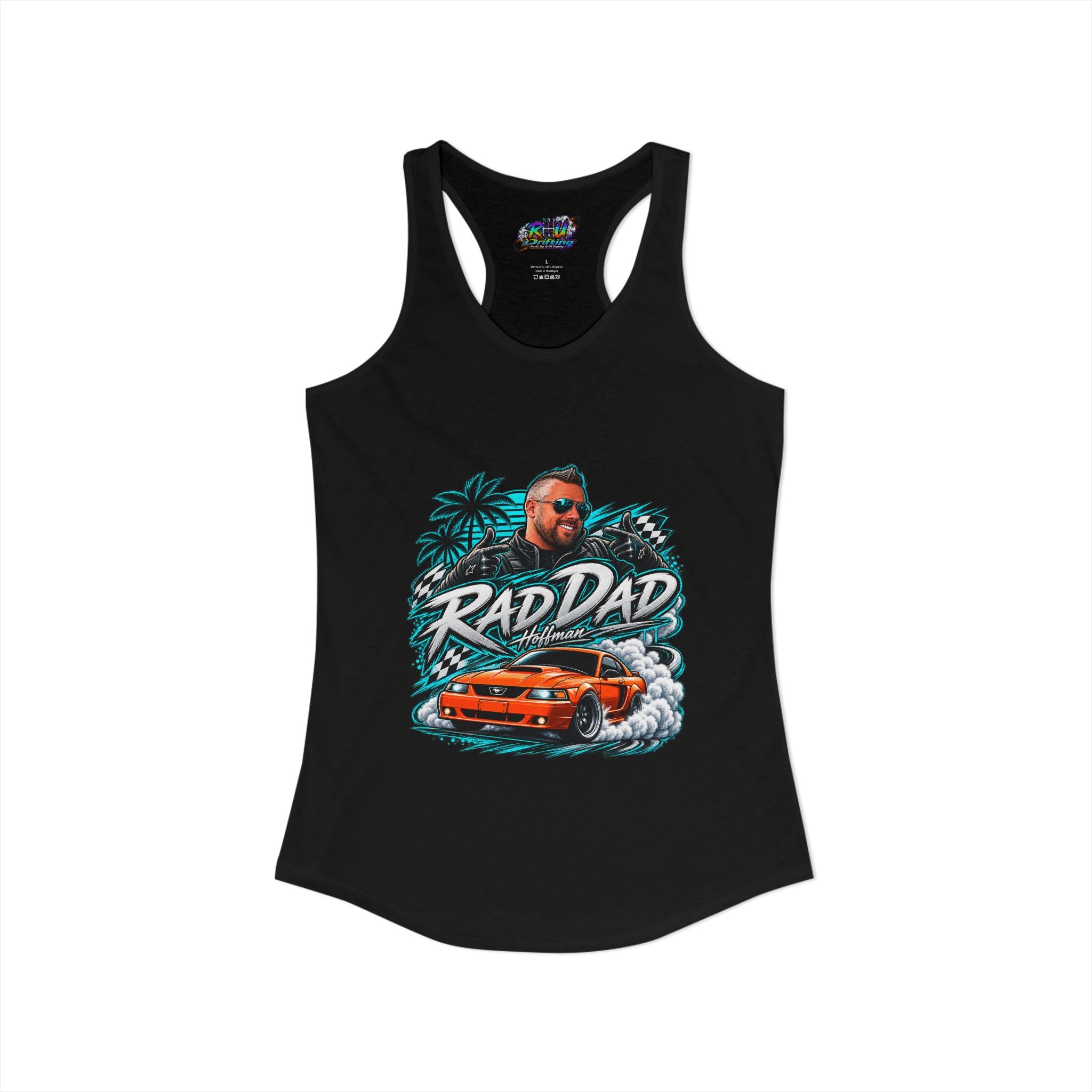 Women's Ideal Racerback Tank-Rad Dad Hoffman