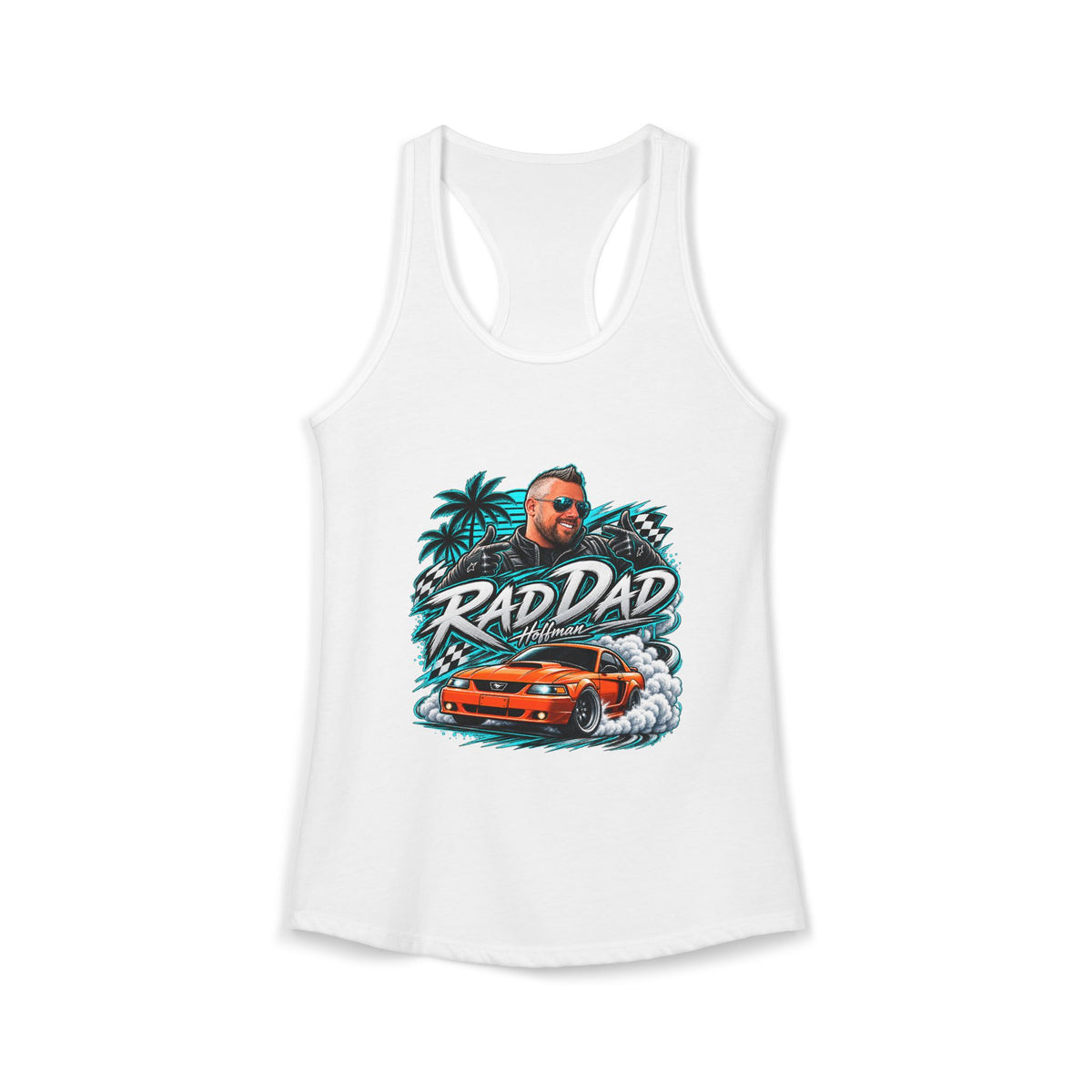 Women's Ideal Racerback Tank-Rad Dad Hoffman