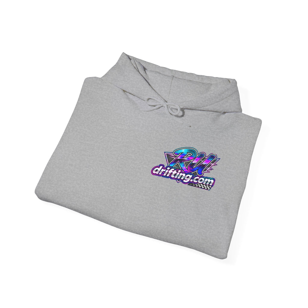 Heavy Blend™ Hooded Sweatshirt Alex Hoff the Wall Gas Station Front & Back